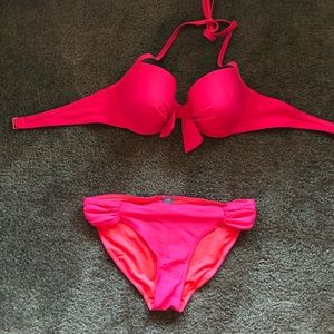 Hot pink bikini